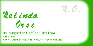 melinda orsi business card